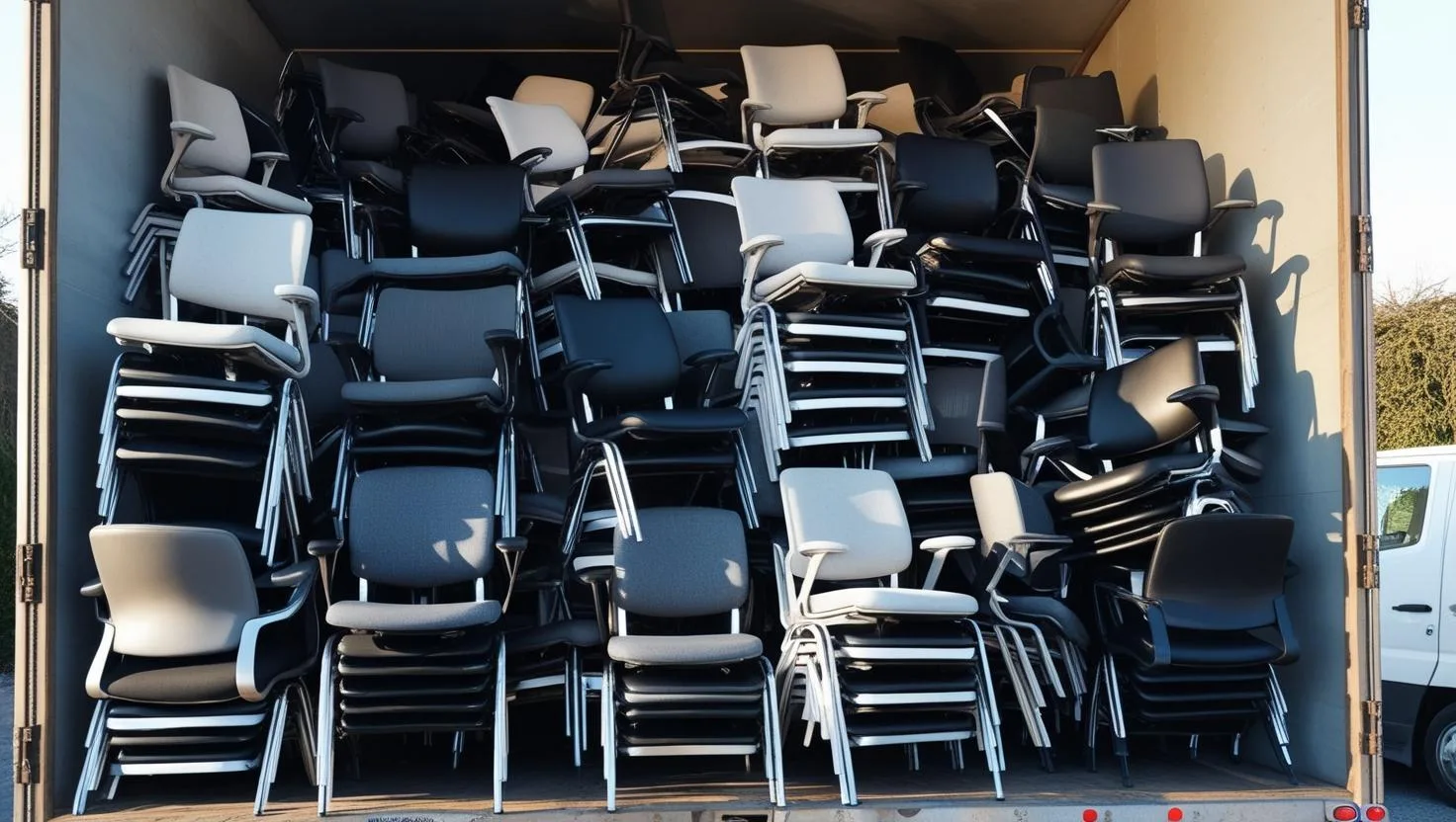Office chairs collected for remanufacturing