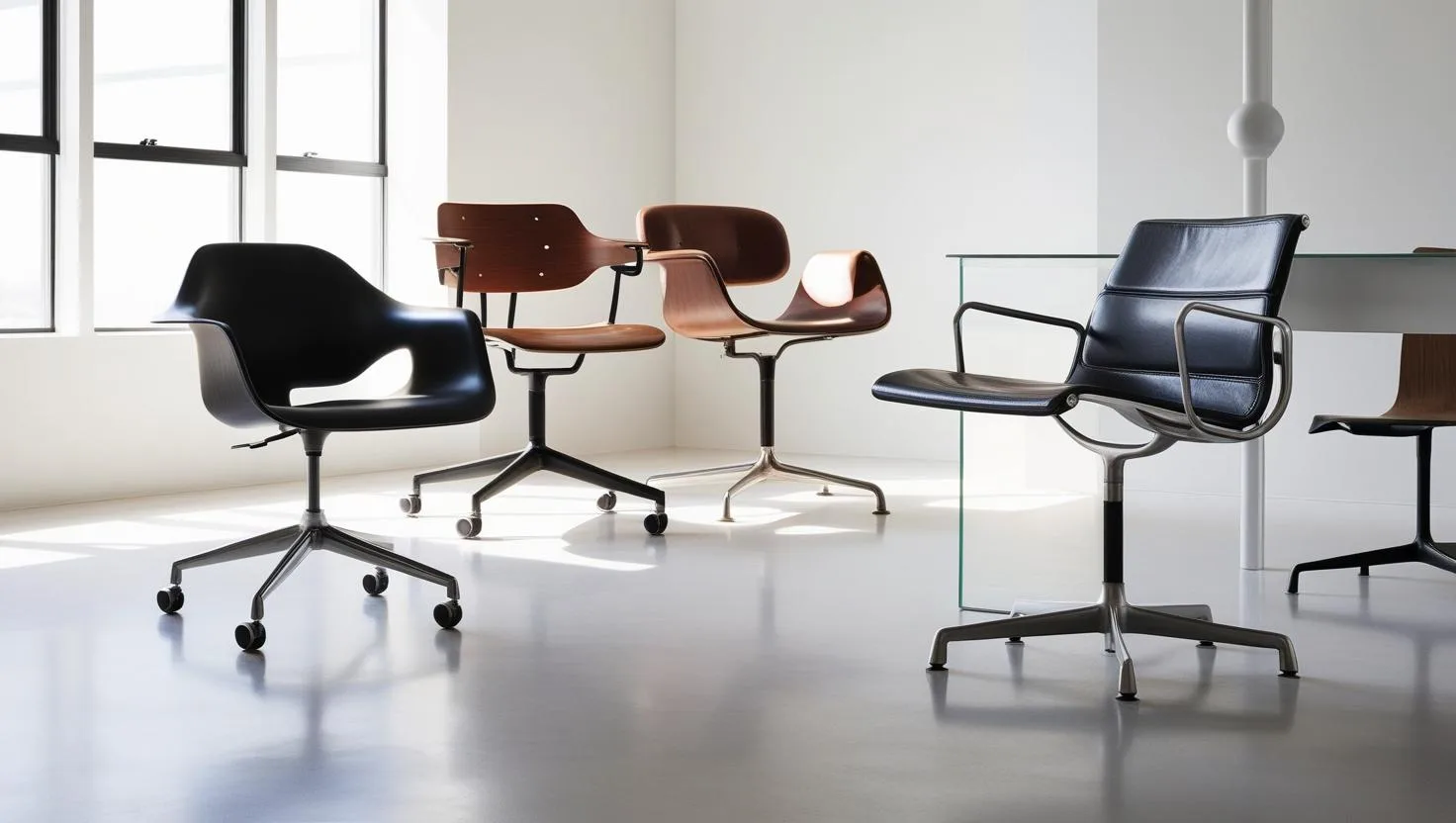 Classic Vitra, Knoll and Fritz Hansen office chairs